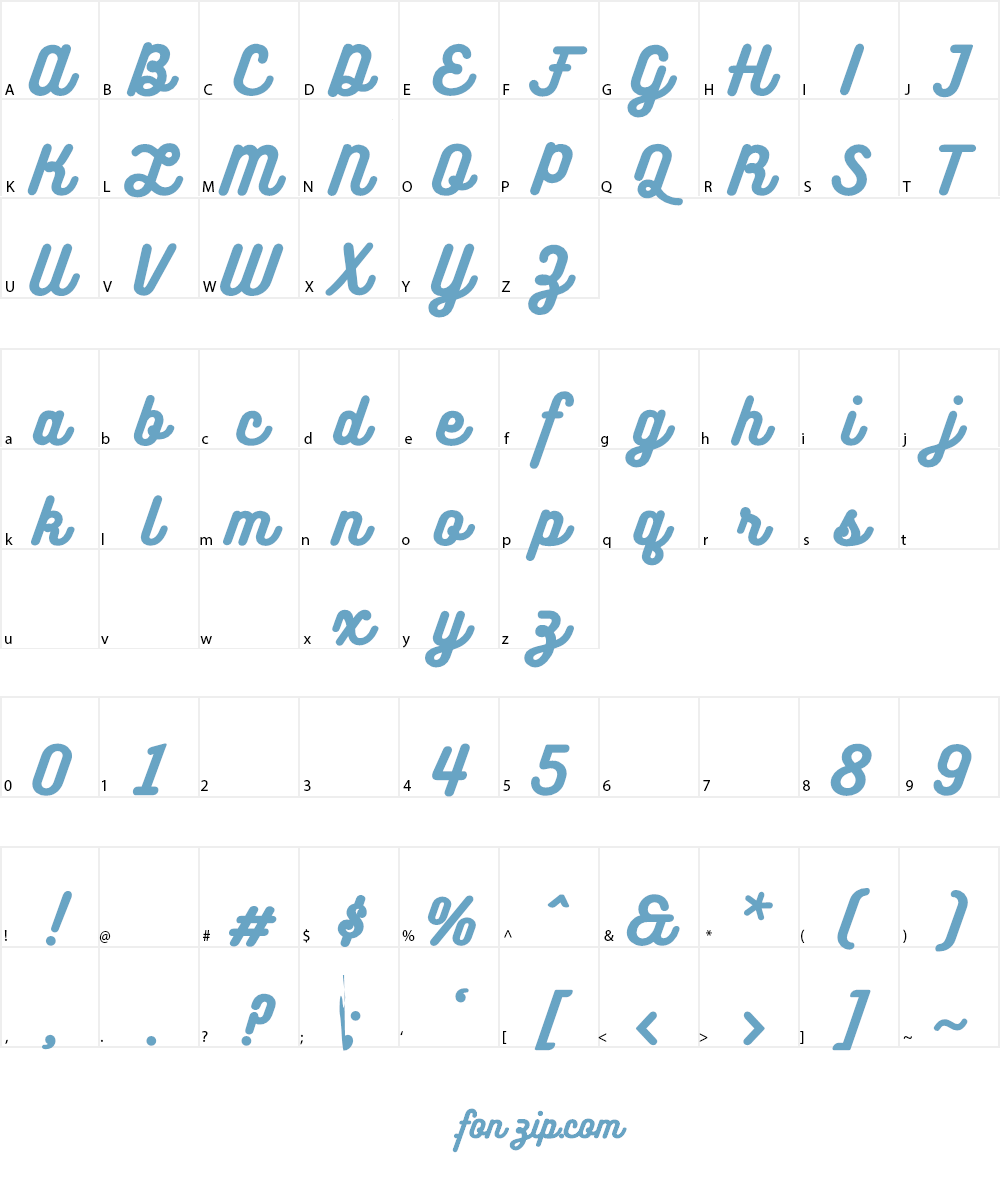 Bukhari Script Font Character